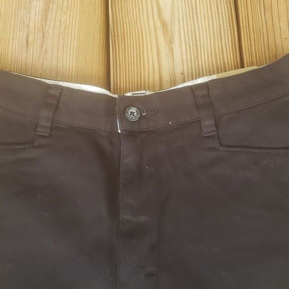 Lee women's black khakis mid rise shorts size 6 NWT - Picture 2 of 11